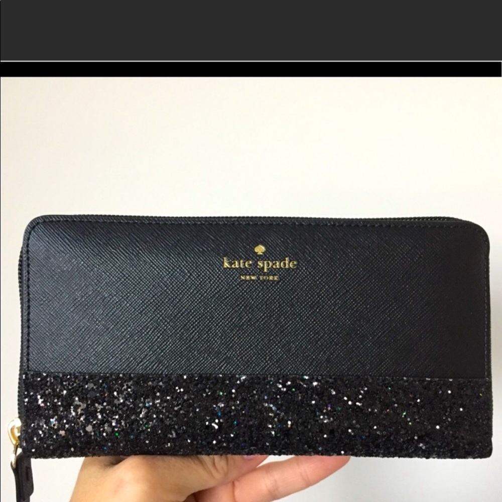 Kate Spade Greta Court Glitter Neda Cityscape Wallet NEW Shimmy Lola Continental